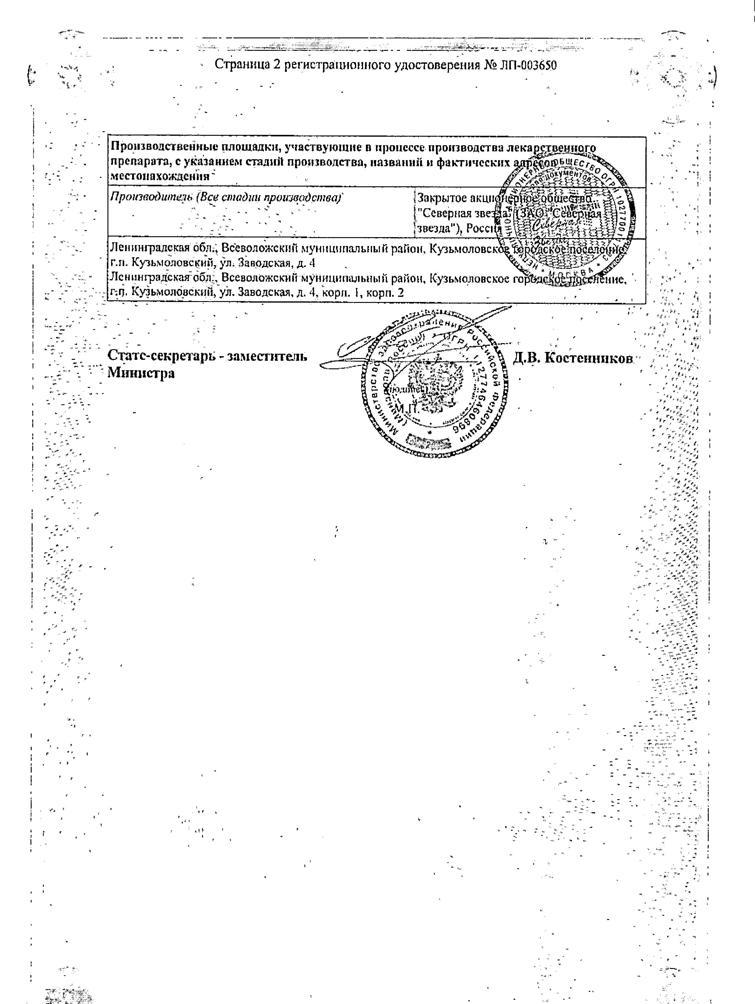 Сертификат Телмисартан Сертификат Телмисартан