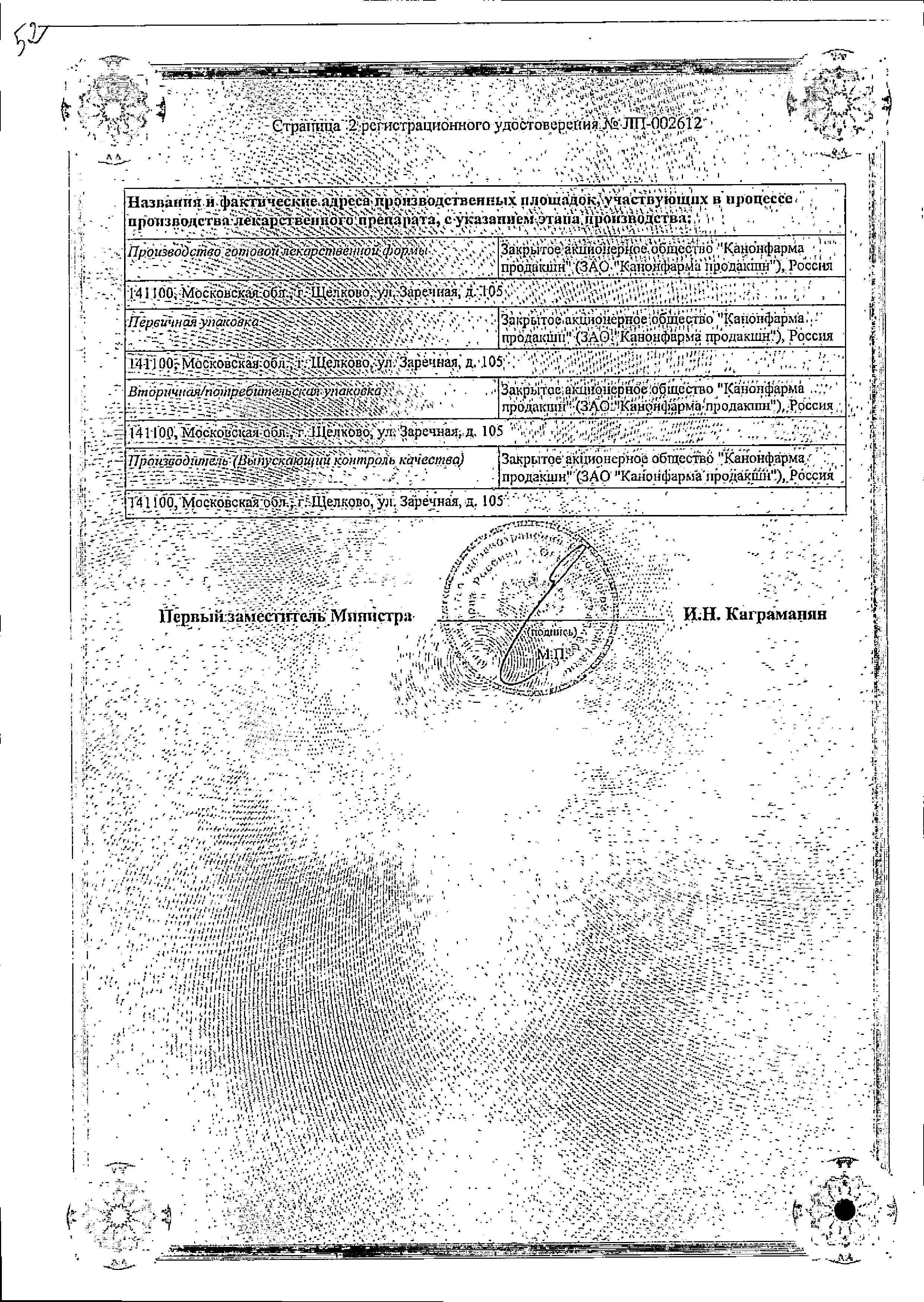 Сертификат Оланзапин Сертификат Оланзапин
