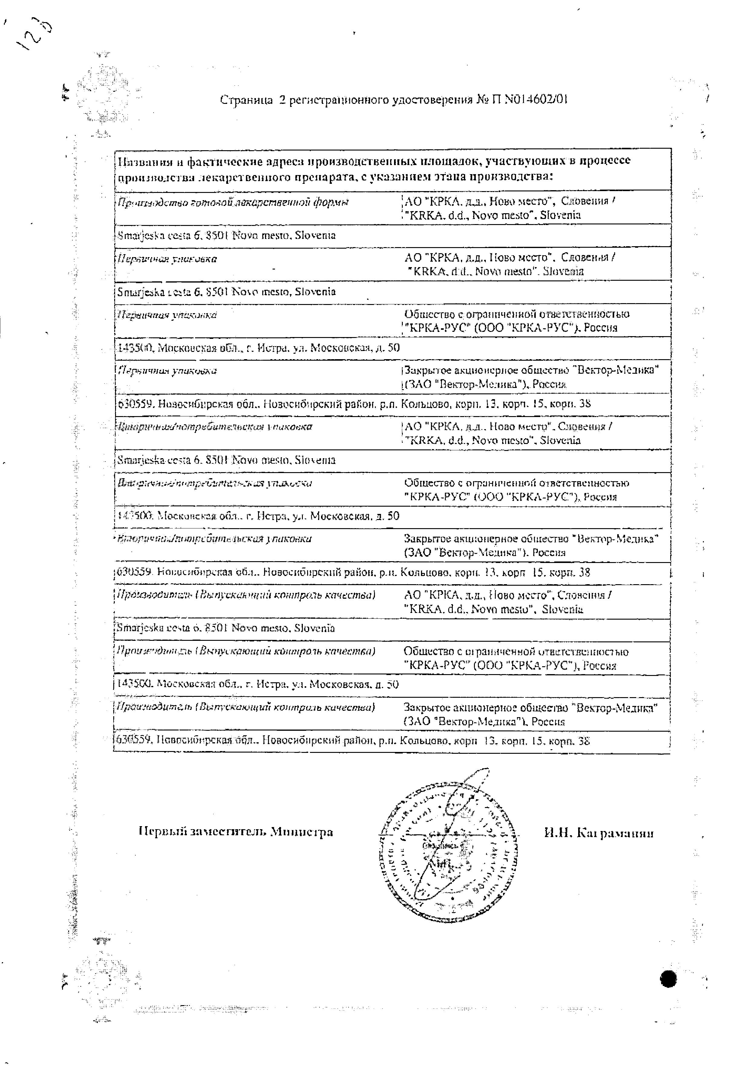 Сертификат Артикаин