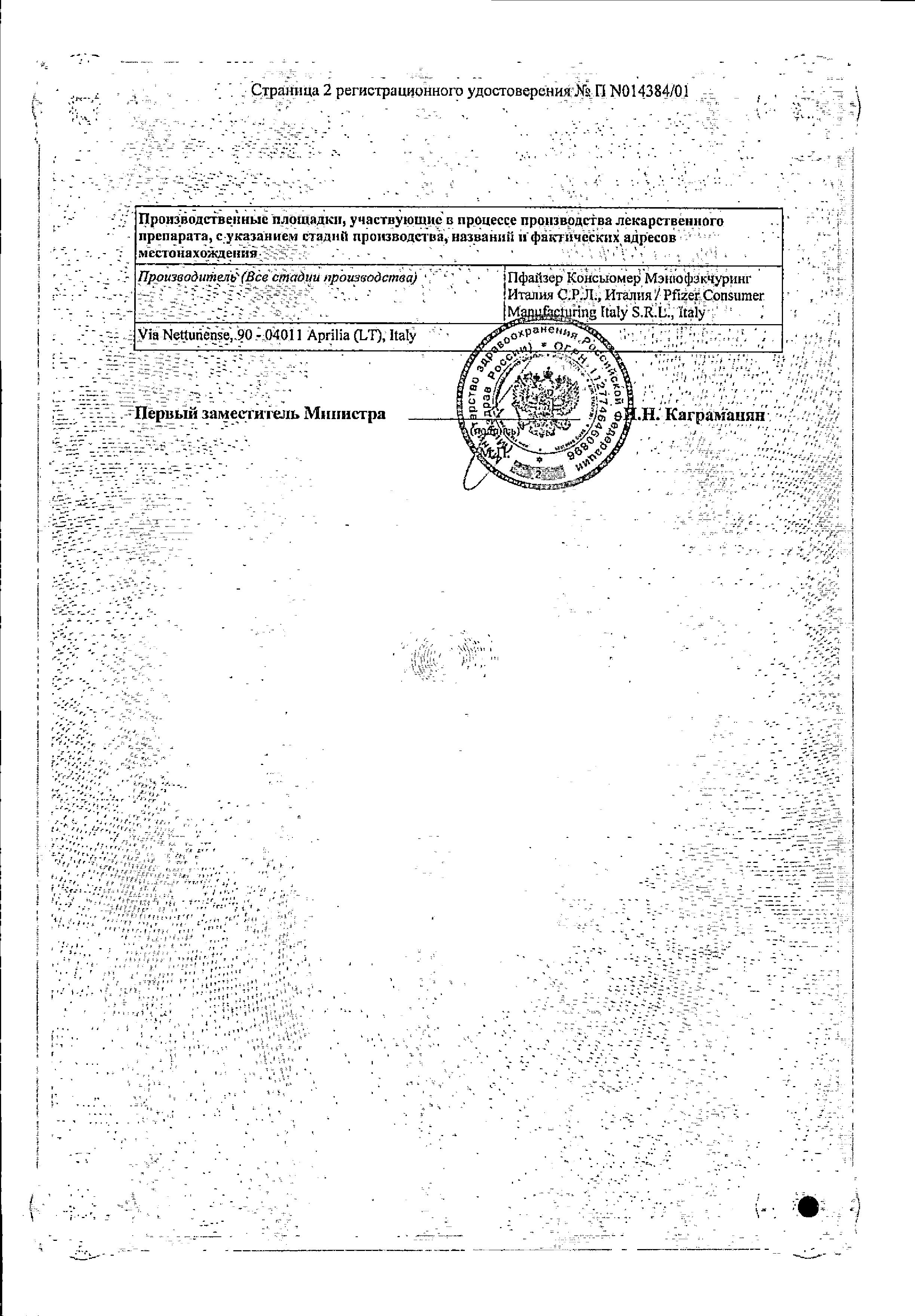 Сертификат Мульти-табс Перинатал