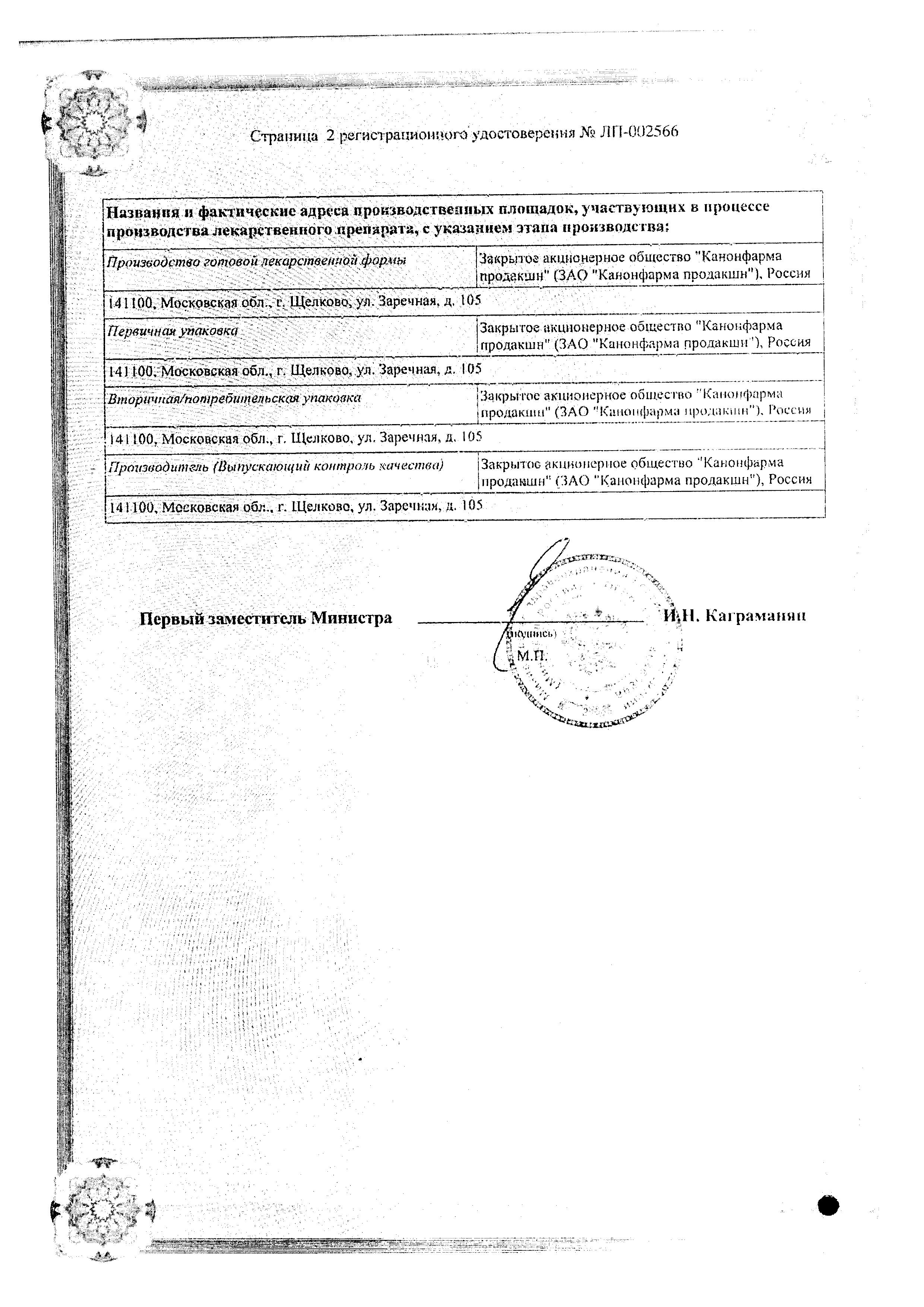 Сертификат Гидроксизин Сертификат Гидроксизин