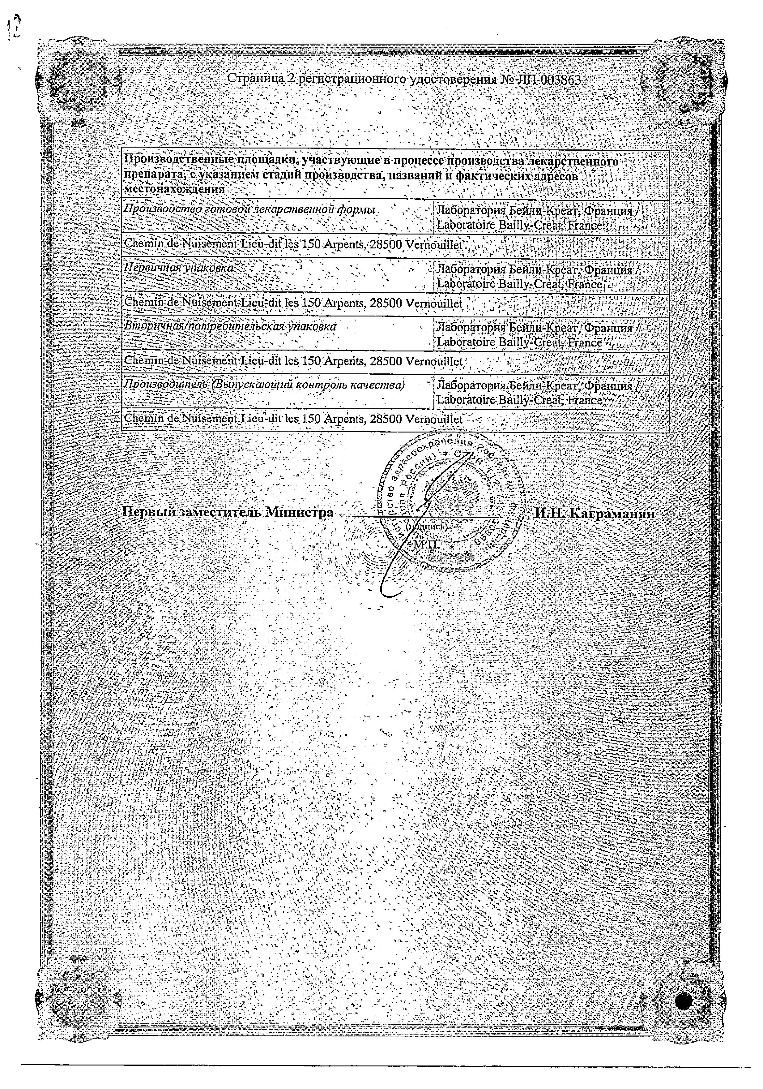 Сертификат Секнидокс