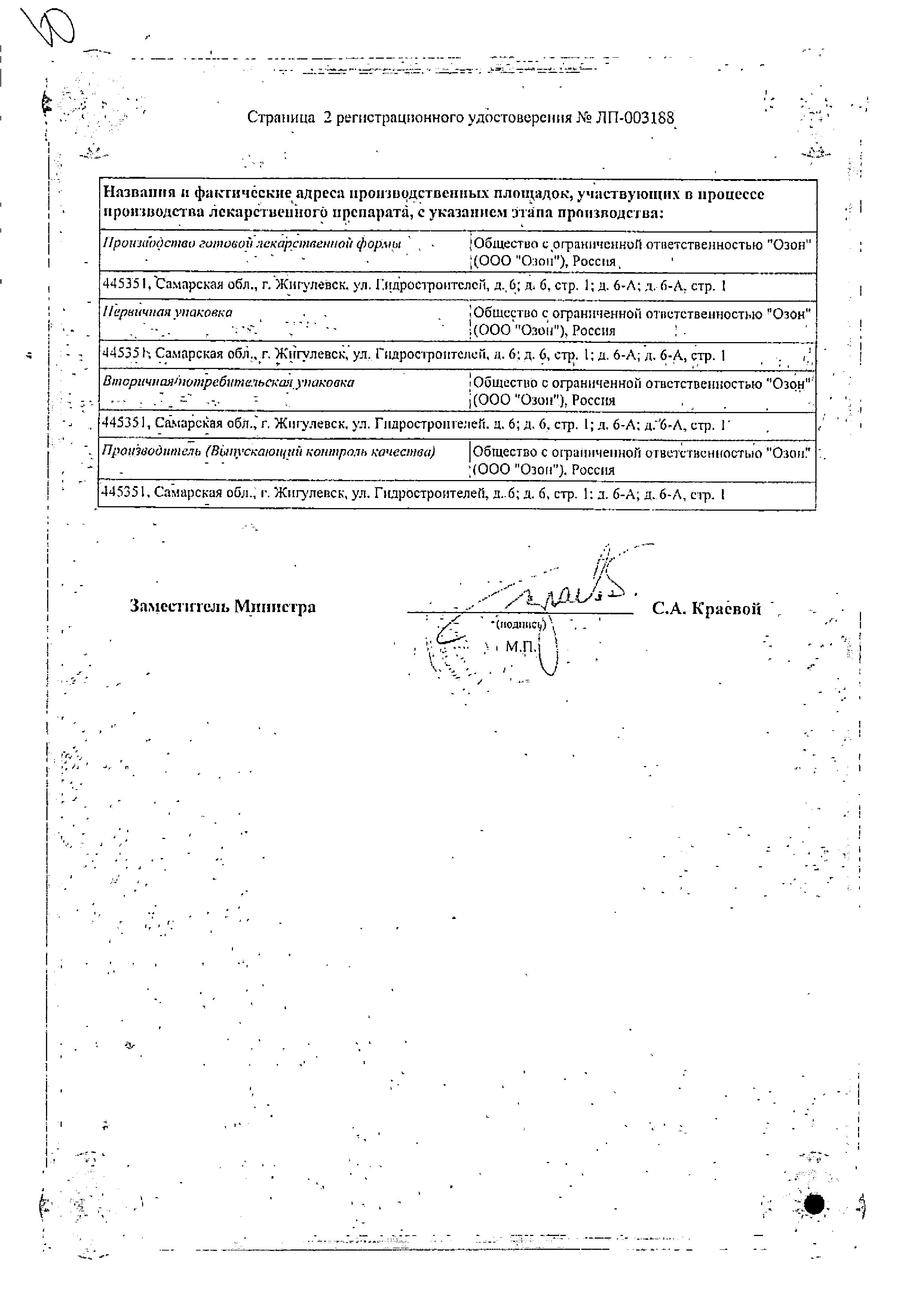 Сертификат Окситоцин