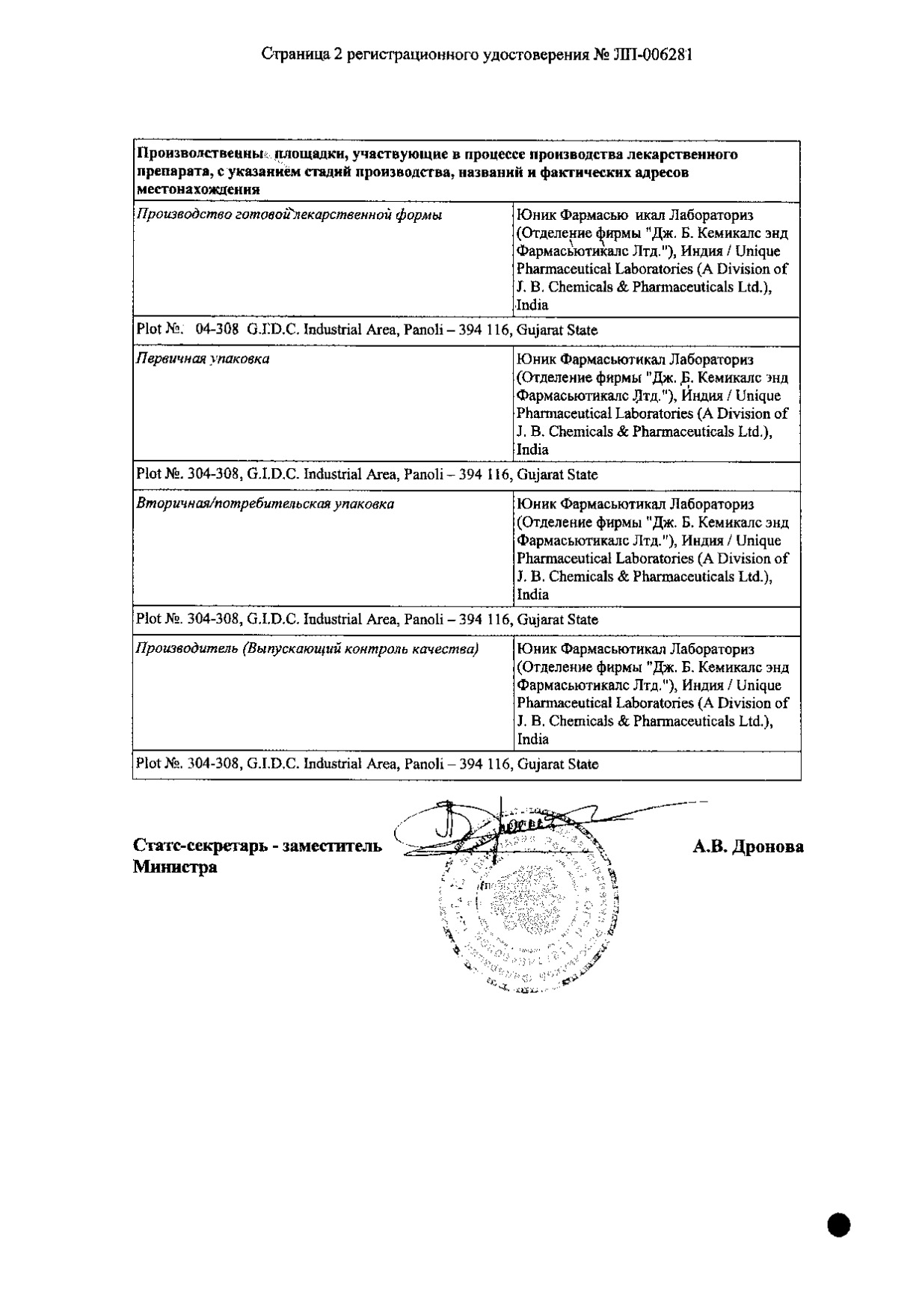 Сертификат Метрогил А Сертификат Метрогил А