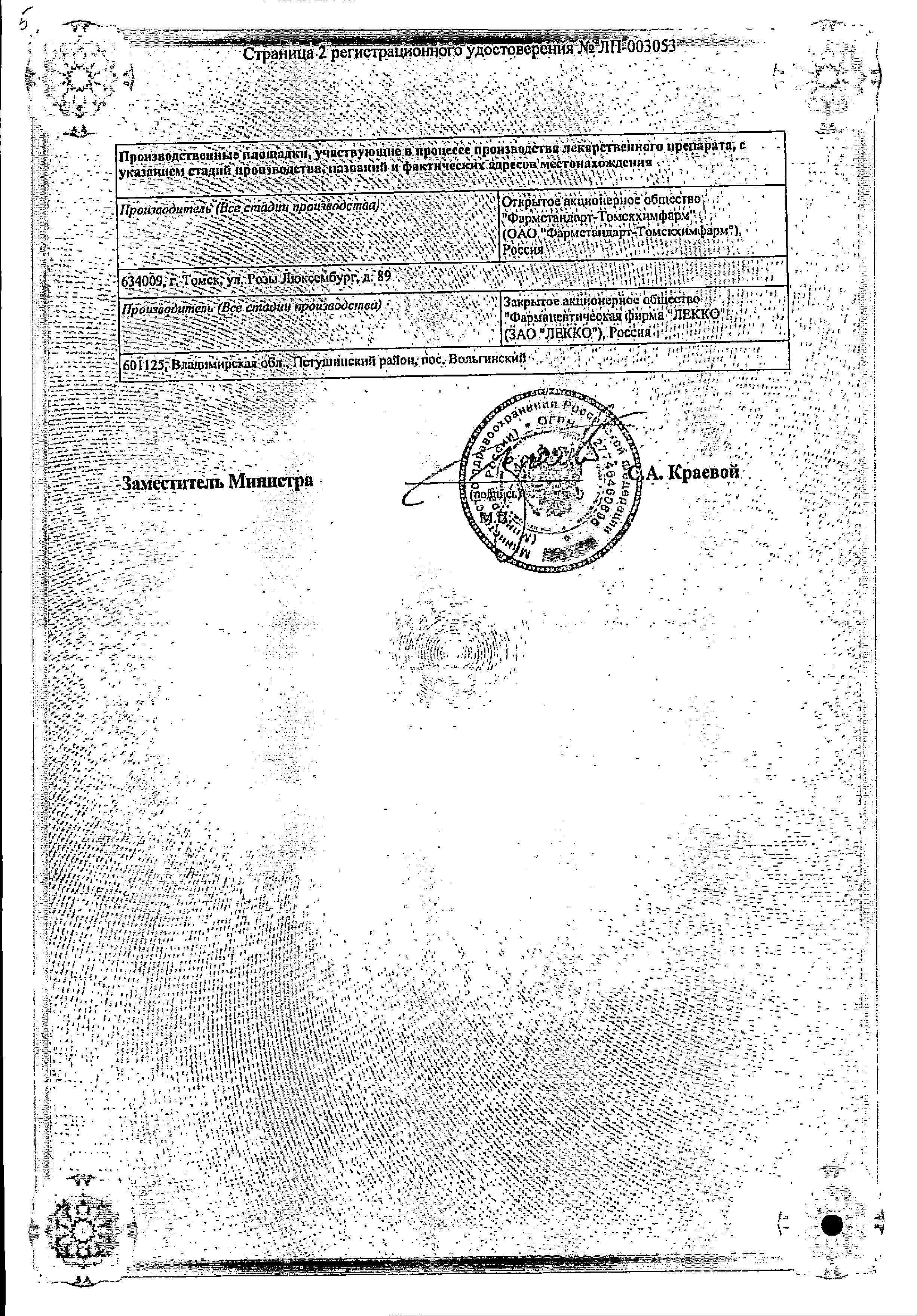 Сертификат Микодерил