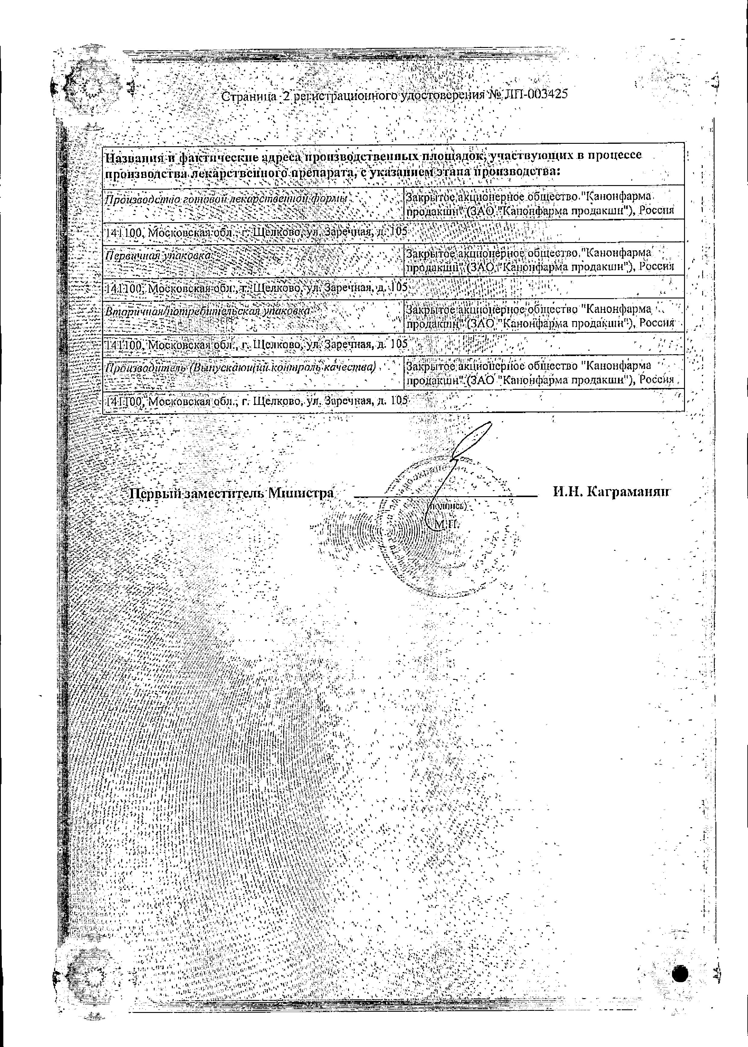 Сертификат Соннован Сертификат Соннован