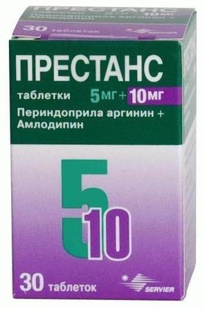 Фото Престанс, таблетки 5 мг+10 мг, 30 шт.