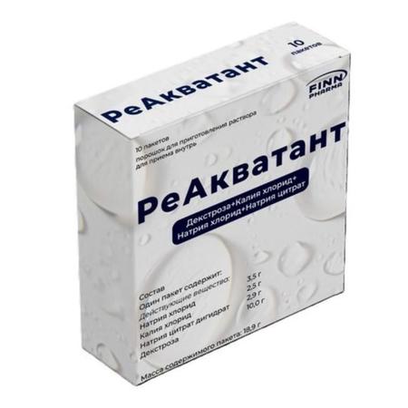 Фото РеАкватант, порошок для приготовления раствора для внутреннего применения 18,9 г, 10 шт.
