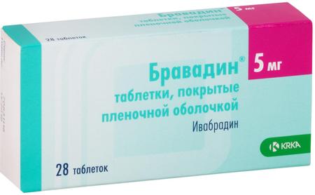Фото Бравадин, таблетки покрыт. плен. об. 5 мг, 28 шт.