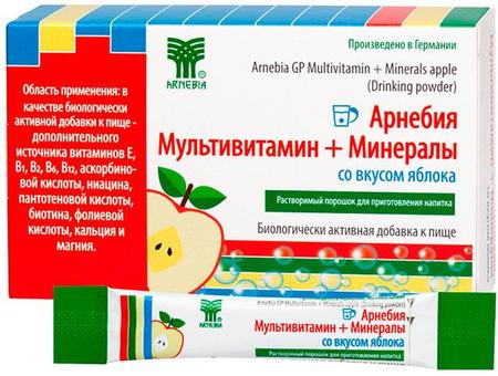 Фото Арнебия Мультивитамины + Минералы, порошок (яблоко), пакетики 5 г, 10 шт. Фото Арнебия Мультивитамины + Минералы, порошок (яблоко), пакетики 5 г, 10 шт.