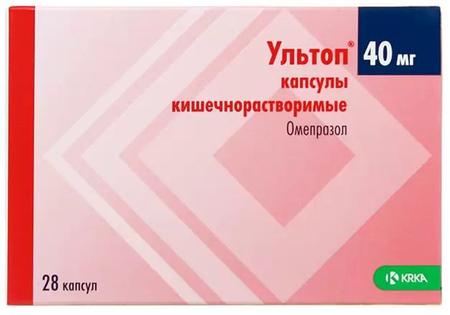 Фото Ультоп, капсулы 40 мг, 28 шт.