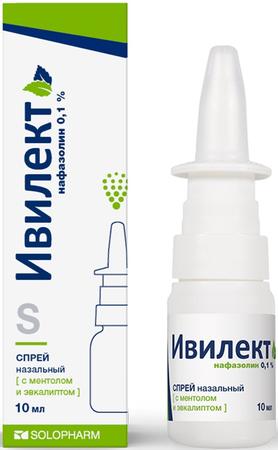 Фото Ивилект, спрей назальный (с ментолом и эвкалиптом) 0.1%, 10 мл