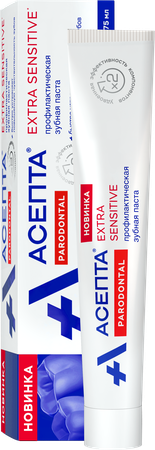 Фото Асепта Экстра Сенситив, профилактическая зубная паста, 75 мл