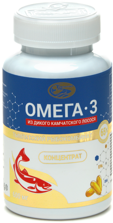 Фото Омега-3 из дикого камчат лосося капс (концентрат 65%) 600 мг х160