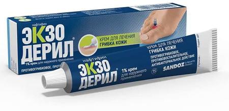 Фото Экзодерил, крем 1%, 15 г