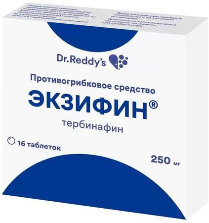 Фото Экзифин, таблетки 250 мг, 16 шт.