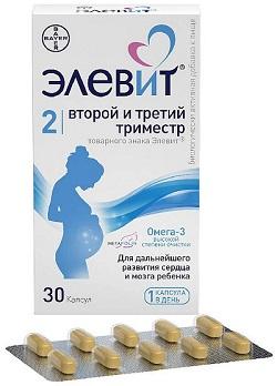 Фото Элевит Второй и Третий Триместр, капсулы, 30 шт.