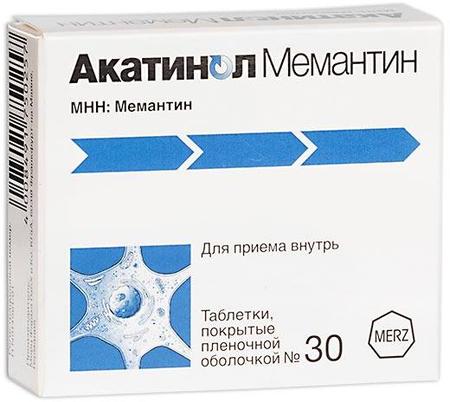 Фото Акатинол Мемантин, таблетки покрыт. плен. об. 10 мг, 30 шт.