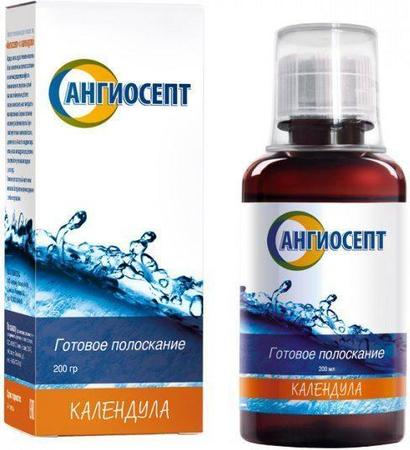 Фото Ангиосепт Ополаскиватель, раствор для полоскания полости рта, календула, 200 мл, 1 шт.