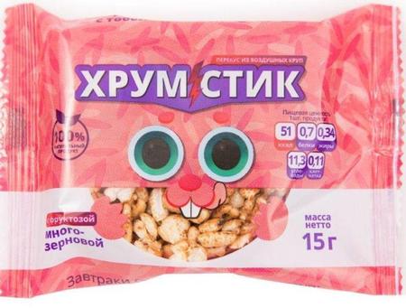 Фото Хрумстик, батончик на фруктозе многозерновой, 15 г