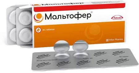 Фото Мальтофер, таблетки жевательные 100 мг, 30 шт.