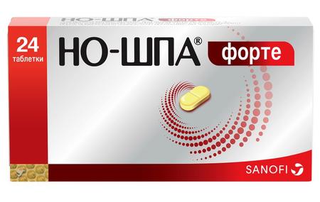 Фото Но-шпа форте, таблетки 80 мг, 24 шт.