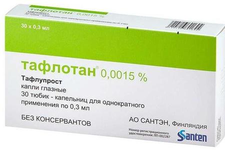 Фото Тафлотан, капли глазные 0.0015% 0.3 мл, 30 шт.