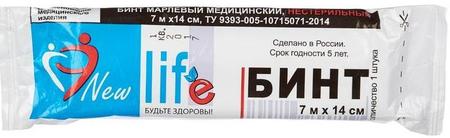 Фото Life, бинт марлевый нестерильный 7 м х 14 см Фото Life, бинт марлевый нестерильный 7 м х 14 см