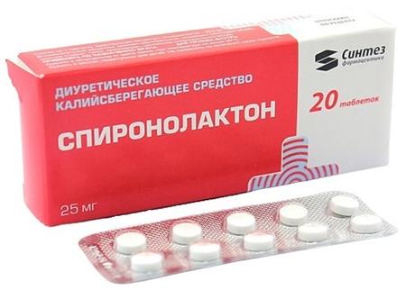 Фото Спиронолактон, таблетки 25 мг (Синтез), 20 шт.