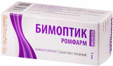 Фото Бимоптик Ромфарм, капли глазные 0.3 мг/мл, 3 мл