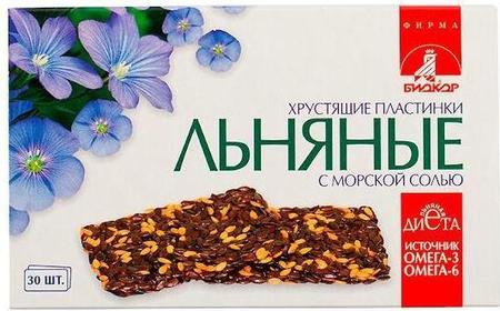Фото Льняные хрустящие пластинки с морской солью, 30 шт.