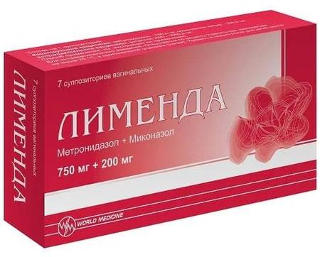 Фото Лименда супп вагин 750 мг +200 мг х7