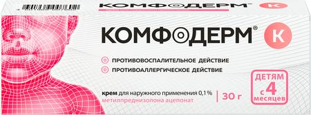 Фото Комфодерм К, крем 0.1%, 30 г