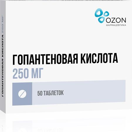 Фото Гопантеновая кислота, таблетки 250 мг (Озон), 50 шт. Фото Гопантеновая кислота, таблетки 250 мг (Озон), 50 шт.