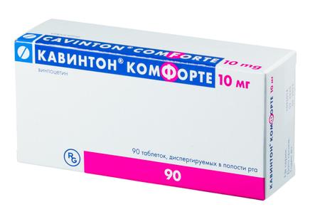 Фото Кавинтон Комфорте, таблетки растворимые 10 мг, 90 шт.
