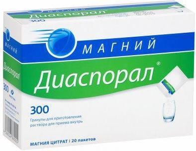 Фото Магний Диаспорал 300, гранулы, 20 пакетиков