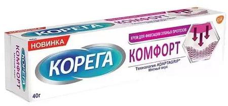 Фото Корега Комфорт, крем для фиксации зубных протезов, 40 г