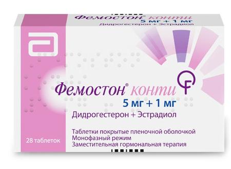 Фото Фемостон 1/5 Конти, таблетки в пленочной оболочке, 28 шт.