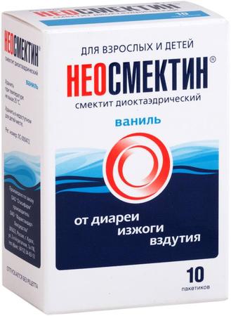 Фото Неосмектин, порошок (ваниль), пакетики 3 г, 10 шт.