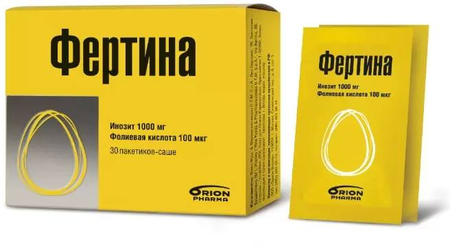 Фото Фертина Инозит Фолиевая кислота, саше 100 мкг, 30 шт.