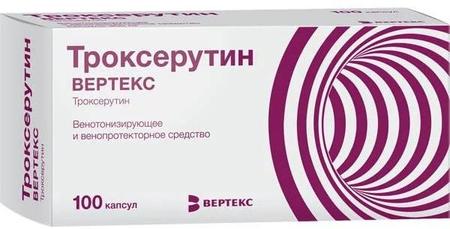 Фото Троксерутин Вертекс, капсулы 300 мг, 100 шт.