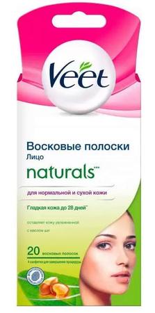 Фото Veet, восковые полоски для депиляции лица (с маслом ши), 20 шт. Фото Veet, восковые полоски для депиляции лица (с маслом ши), 20 шт.