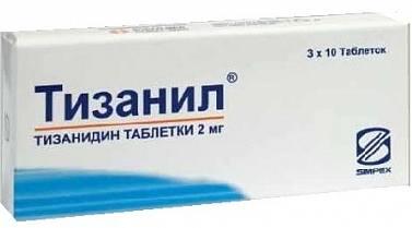 Фото Тизанил, таблетки 2 мг, 30 шт.