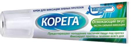 Фото Корега, крем с освежающим вкусом для фиксации зубных протезов, 40 мл