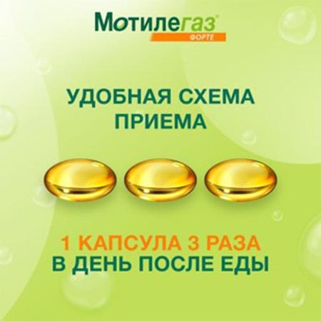 Фото Мотилегаз Форте, капсулы 120 мг, 20 шт.