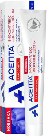Фото Асепта Биокомплекс Здоровые Десны, зубная паста, 75 мл