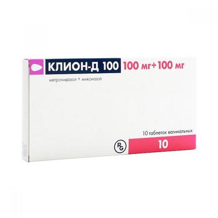 Фото Клион-Д 100, таблетки вагинальные 100 мг + 100 мг, 10 шт.