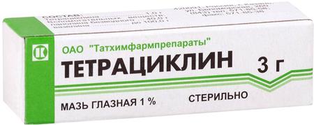 Фото Тетрациклин, мазь глазная 1%, 3 г