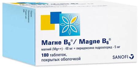 Фото Магне В6, таблетки покрыт. плен. об. (Хиноин), 180 шт.