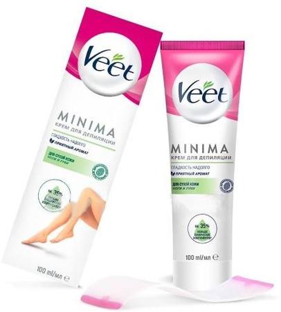 Фото Veet MINIMA, крем для депиляции для сухой кожи, 100 мл